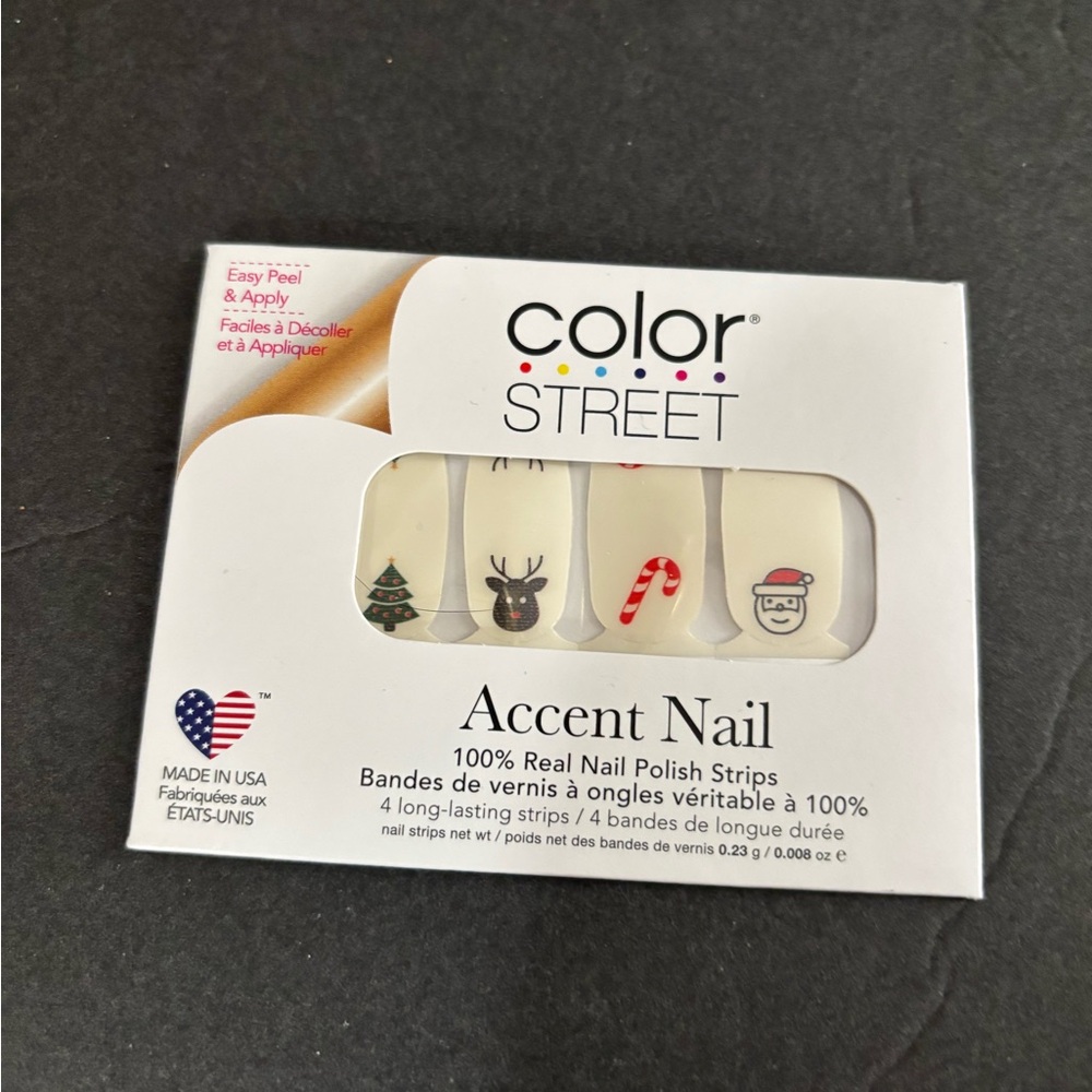 Color Street Holiday Nail Strips - Festive Black and Red Designs